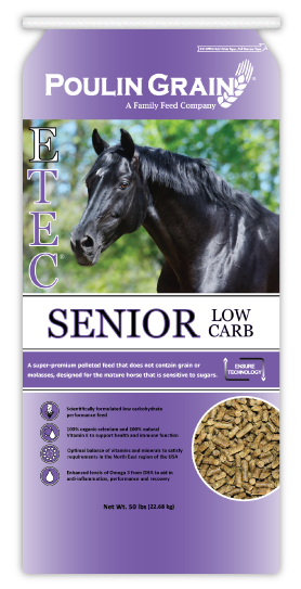 E-Tec Senior Low Carb Horse Feed 50lb bag